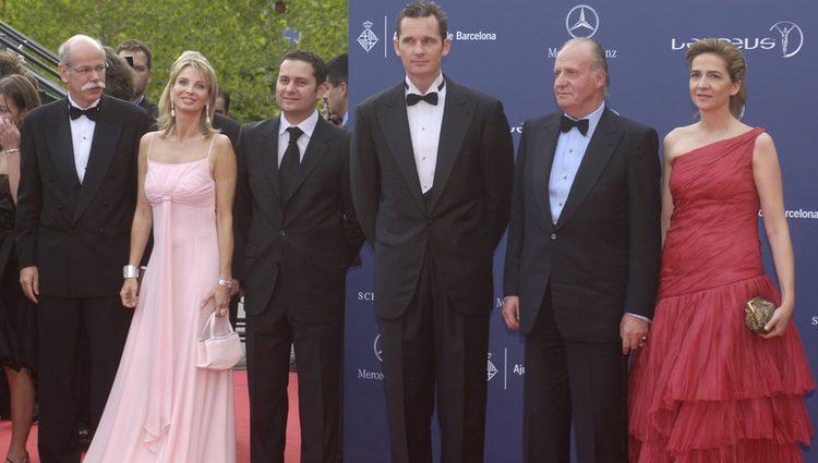 Corinna zu Sayn-Wittgenstein con el Rey Juan Carlos, la Infanta Cristina e Iñaki Urdangarín