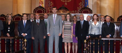 Los Príncipes de Asturias derrochan complicidad en un almuerzo en el Senado