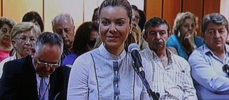 María José Campanario durante su juicio por presunta estafa a la Seguridad Social