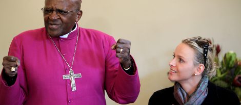 Charlene Wittstock se ha reunido con el arzobispo Desmond Tutu