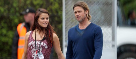 Brad Pitt continúa el rodaje de 'World War Z' en Londres tras desmentir los rumores de boda con Angelina Jolie