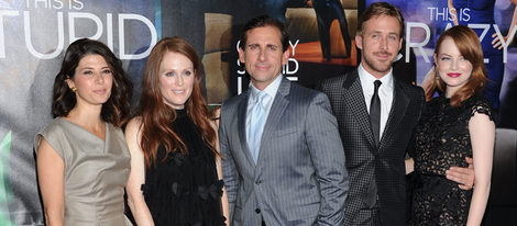 Emma Stone, Ryan Gosling, Steve Carell, Julianne Moore y Marisa Tomei acuden al estreno de 'Crazy, Stupid, Love'