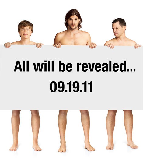Ashton Kutcher se desnuda para promocionar 'Dos hombres y medio'