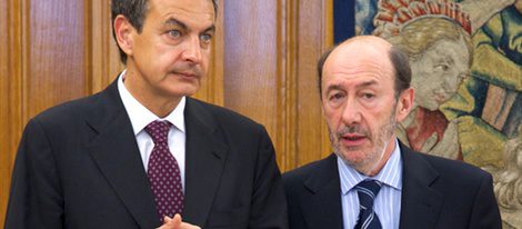 José Luis Rodríguez Zapatero y Alfredo Pérez Rubalcaba