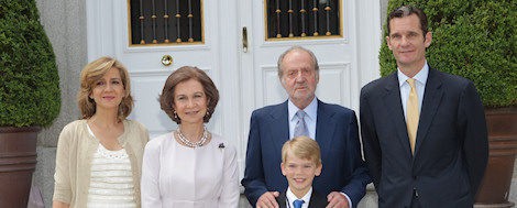 Familia Real en la Comunión de Miguel Urdangarín