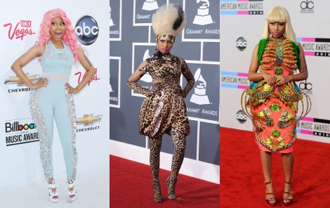 Tres looks de Nicki Minaj