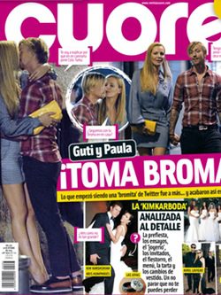 Guti y Paula Vázquez pillados besándose en un romántico paseo nocturno por Madrid