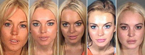 Las fichas policiales de Lindsay Lohan