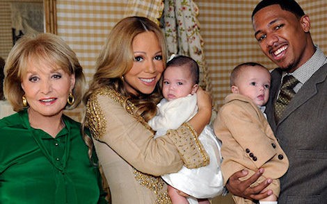 Mariah Carey y Nick Cannon con sus gemelos