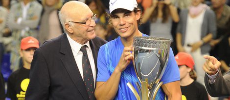 Rafa Nadal, Feliciano López y Álex Corretja participan en el partido de tenis homenaje a Andrés Gimeno