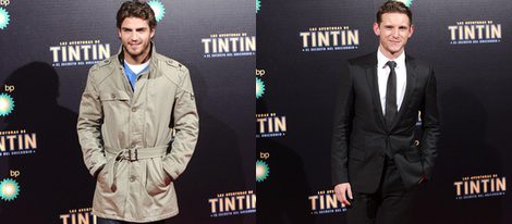 Maxi Iglesias y Jamie Bell en el estreno de 'Las aventuras de Tintín: el secreto del unicornio'