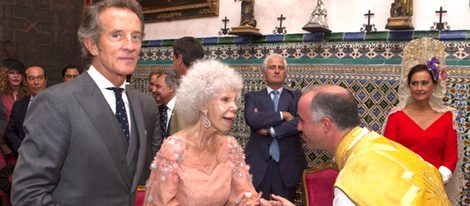 Los Duques de Alba el día de su bodaen Sevilla