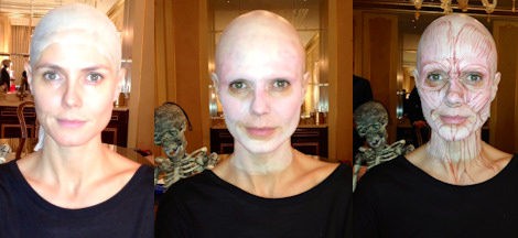 Proceso de maquillaje de Heidi Klum para Halloween 2011