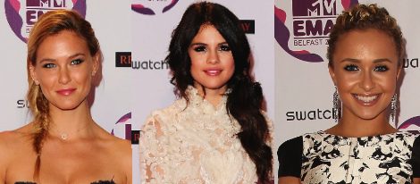 Bar Refaeli, Selena Gómez y Hayden Panettiere lucieron los mejores peinados de los EMA 2011