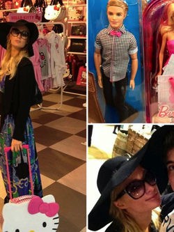 Paris Hilton en la tienda FAO Foto/Twitter