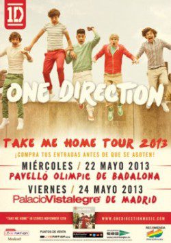 One Direction confirma que su gira pasará por Madrid y Barcelona en mayo de 2013