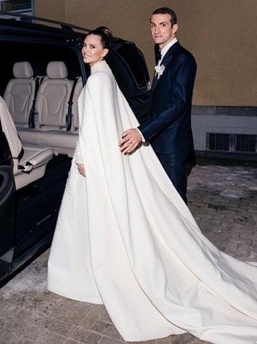 Dasha Zhukova y Stavros Niarchos en su boda en St Moritz/Instagram