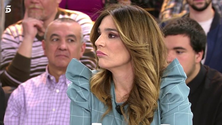 Raquel Bollo tras escuchar la traición de Gustavo González en 'Sálvame'|Foto: telecinco.es