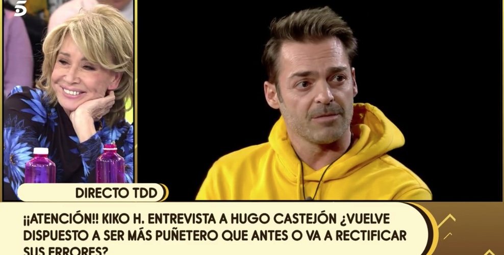 Hugo Castejón haciendo la entrevista con Kiko Hernández|Foto: telecinco.es