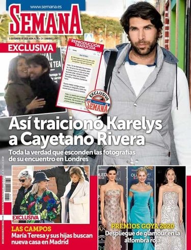 La traición de Karelys Rodríguez a Cayetano en la portada de Semana