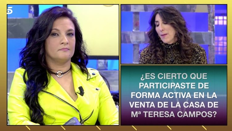 Gema Serrano contestando a las preguntas del polígrafo/Foto: telecinco.es