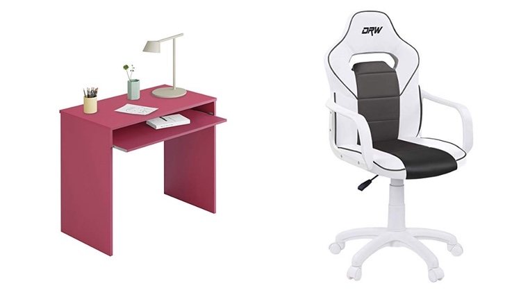 Mesa y silla de escritorio