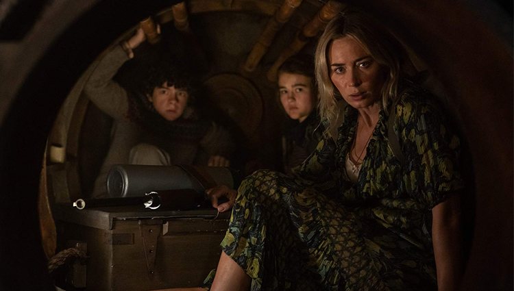 Noah Jupe, Millicent Simmonds y Emily Blunt en 'Un lugar tranquilo 2'