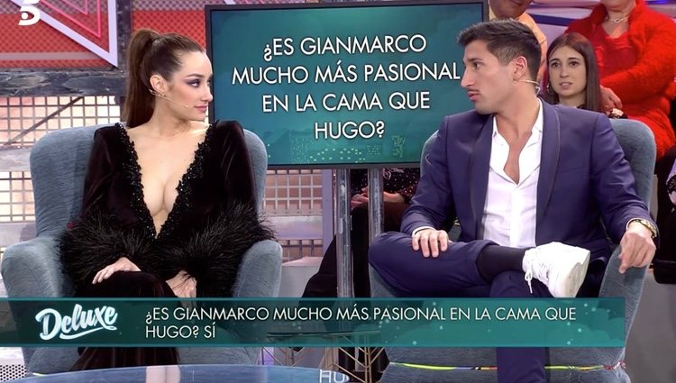 Adara y Gianmarco durante la entrevista | Foto: telecinco.es