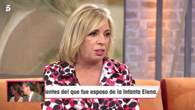 Carmen Borrego contestando a la hija de Edmundo Arrocet|Foto: telecinco.es