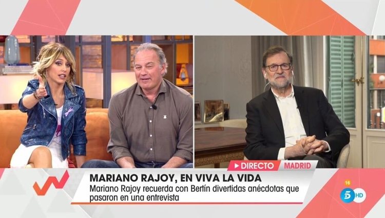 Mariano Rajoy sorprende a Bertín Osborne / Foto: Telecinco.es