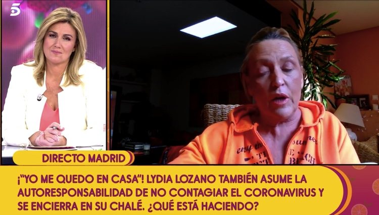 Lydia Lozano cuenta su cuarentena/telecinco.es