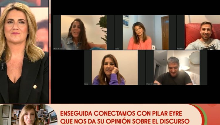 Anabel Pantoja en la videollamada | Foto: telecinco.es