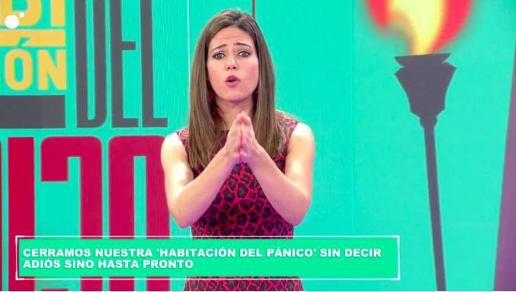 Nuria Marín en el último programa de 'La habitación del pánico'/ Foto: 'Cuatro'