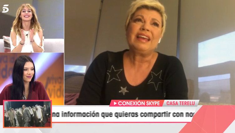 Terelu Campos llorando en 'Viva la vida'|Foto: telecinco.es