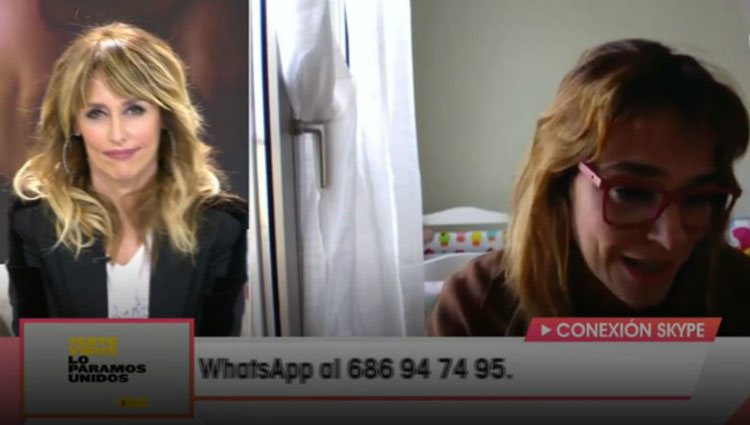 Toñi Moreno hablando con Emma García en 'Viva la Vida'/ Foto: telecinco.es