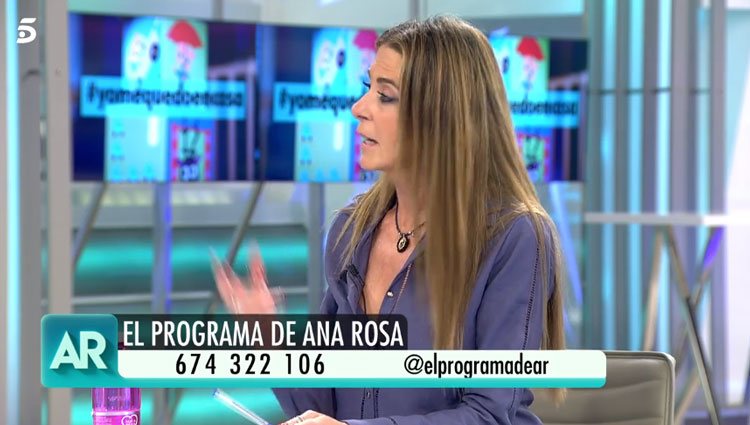 Marisa Martín-Blázquez en 'El programa de Ana Rosa'/ Foto: telecinco.es