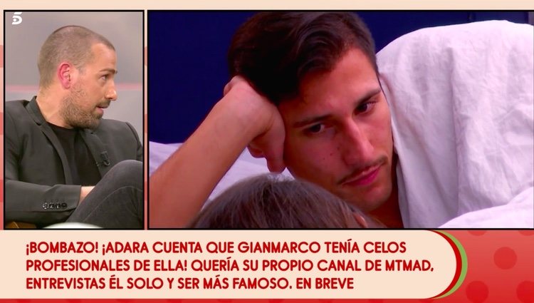 Rafa Mora contando la cita de Adara y Hugo en 'Sálvame' / Telecinco.es