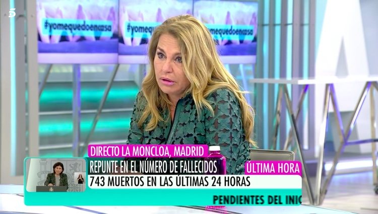 Cristina Tárrega hablando del confinamiento / Telecinco.es