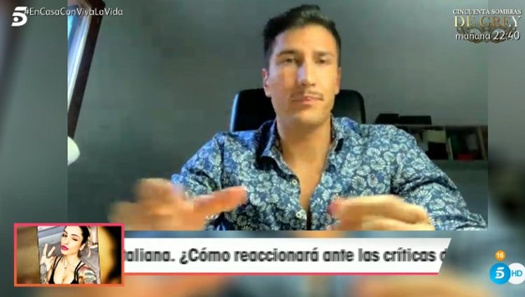 Gianmarco hablando con 'Viva la vida' / Telecinco.es