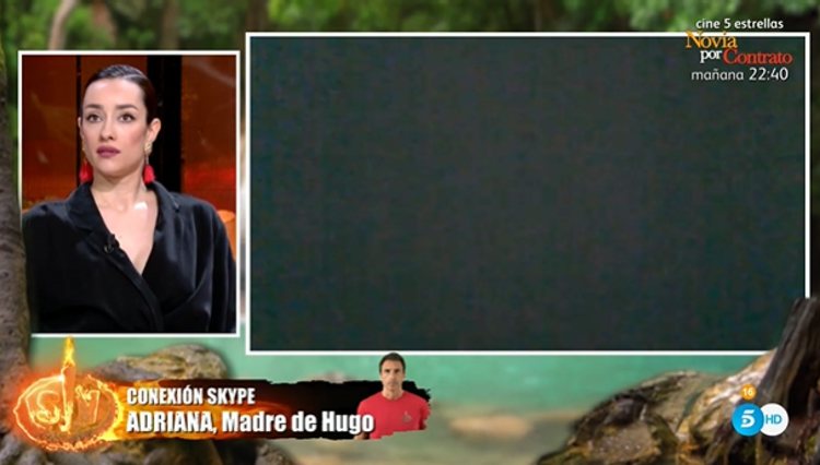 La madre de Hugo interrumpió la conexión de manera brusca | Foto: Telecinco.es