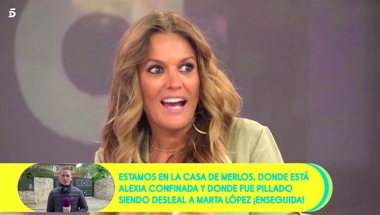Marta López confesando que se ha saltado el confinamiento / Telecinco.es