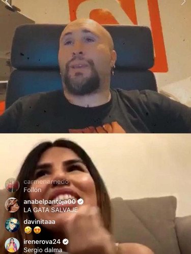 Kiko Rivera y Chabelita hablando en un directo | Instagram