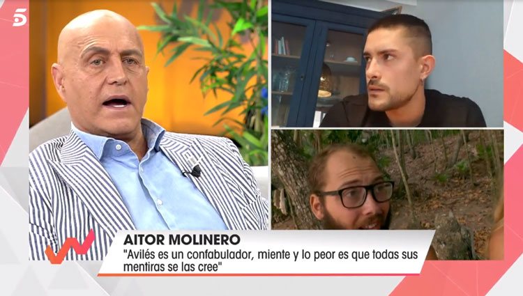 Aitor Molinero hablando con Kiko Matamoros en 'Viva la Vida'/ Foto: telecinco.es