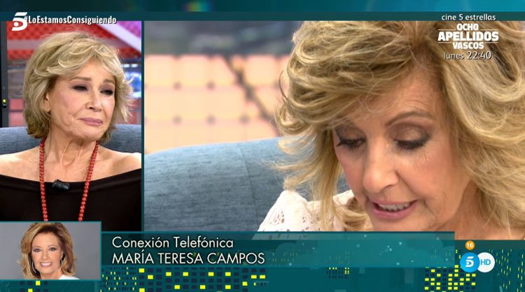 Mila Ximénez escucha a María Teresa Campos en 'Sábado Deluxe'