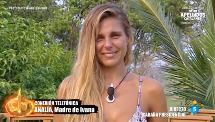 Ivana emocionada al hablar con su madre / Telecinco.es