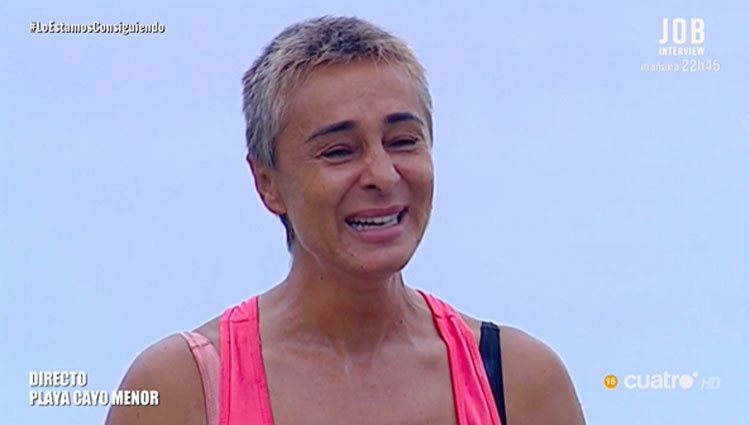 Ana María Aldón entre lágrimas en 'SV 2020'/ Foto: cuatro.com