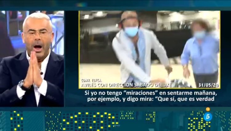 Jorge Javier alucinando con las palabras de Avilés / Telecinco.es
