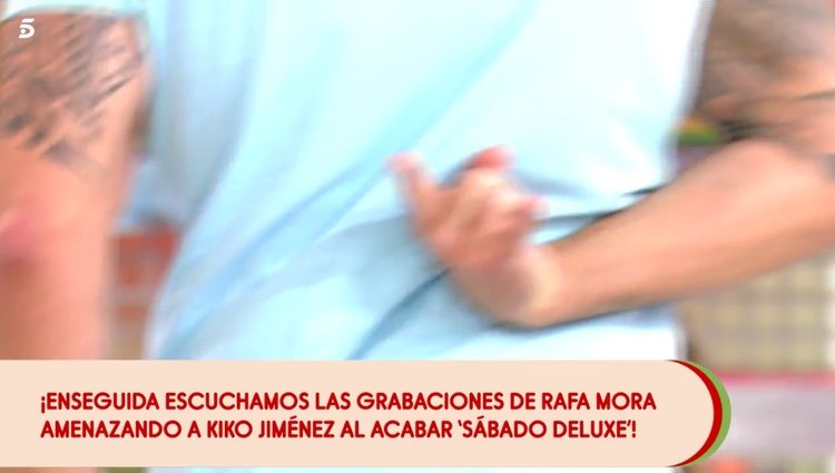 Rafa Mora haciendo el gesto que le dedicó Kiko Jiménez / Telecinco.es