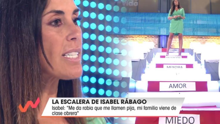 Isabel Rábago confesándose sobre su vida privada en 'Viva la Vida'/ Foto: telecinco.es
