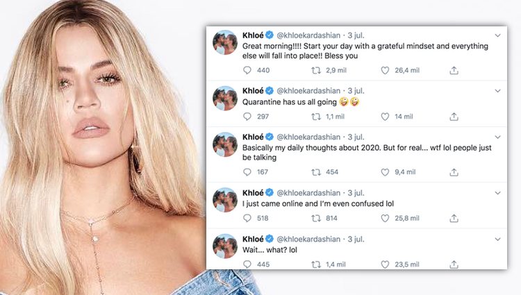 Khloé Kardashian responde con humor a los rumores a través de Twitter